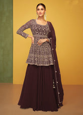 Attractive Salwar Suit in Brown Colour